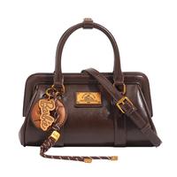 Barbie 手提包包女包2025年复古保龄球轻奢单肩斜挎包