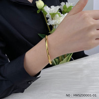 微奢妙珠 黄金光圈手镯 推拉可调节 约11克多退少补