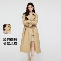 5+ FivePlus女装经典款风衣英伦风时尚翻领腰带收腰显瘦女士外套