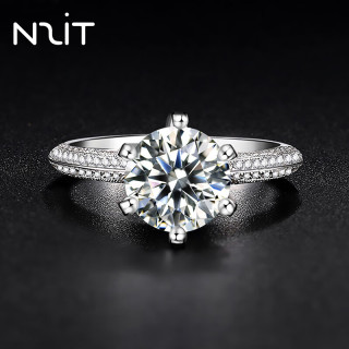 N2it 半壁江山 莫桑钻钻戒 1克拉