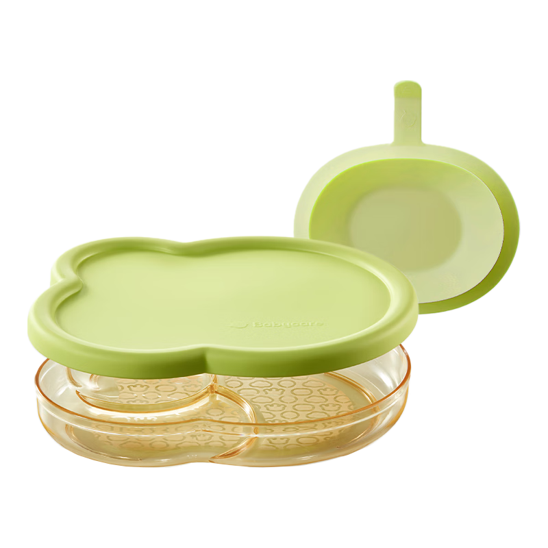 babycare宝宝餐盘儿童餐具婴儿学吃饭分格餐盘防摔婴幼儿辅食餐具-原力青