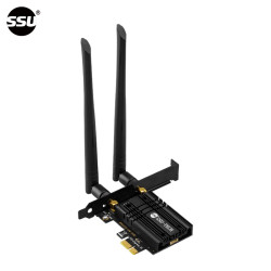 SSU WIFI6代 1200M 2.4G/5G双频千兆台式机内置PCI-E无线网卡蓝牙5.4无线接收器软AP发射