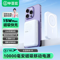 小米 Xiaomi 毕亚兹磁吸无线充电宝适用苹果16pro小米iPhone15专用可携带上飞机MagSafe移动电源快充大容量