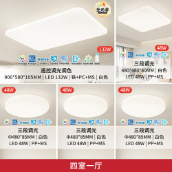 雷士 NVC LED全光谱护眼IP40吸顶灯客厅灯时尚房间卧室餐厅灯饰套餐-白月 荐！全光谱护眼