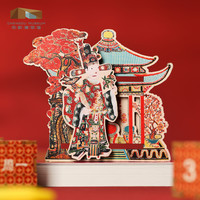 成都博物馆 发财神爷滑动冰箱贴磁贴2025 博物馆文创纪念品 财源滚滚皮影冰箱贴