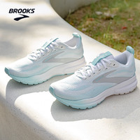 BROOKS 布鲁克斯 Trace 轨迹 4运动跑步鞋子男舒适透气缓震女训练跑鞋 女款 光亮白/帽贝蓝/蘑菇灰