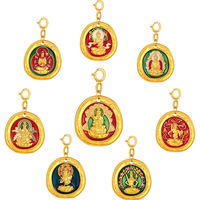 赛菲尔18K黄金单吊坠女珐琅生肖守护佛不动明王生肖鸡