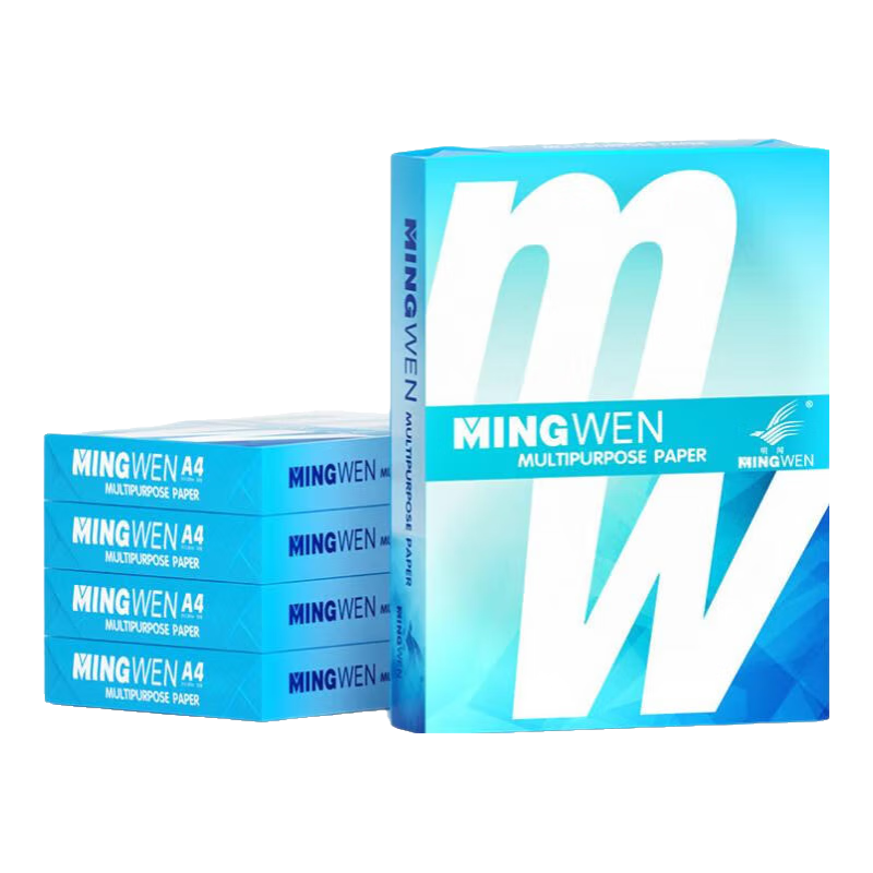 明闻（MINGWEN）a4打印纸80g 双面打印复印纸一箱 顺滑不卡纸500张/包 免费开增票 【高性价比】-A4/80（单包装）