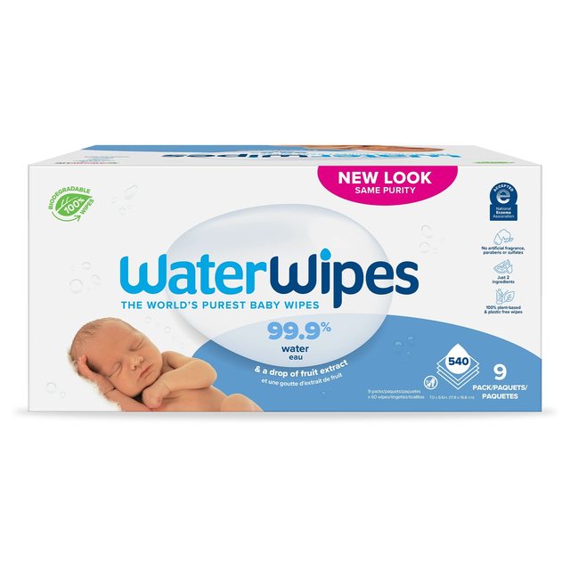 WaterWipes 无香味婴儿湿巾，适合敏感和新生儿皮