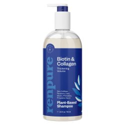 Renpure 植物性生物素胶原蛋白丰盈洗发水 增厚蓬松 温和清洁保湿 细软发质适用 柑橘香型 709ml