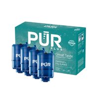 PUR 水龙头净水器滤芯3合1矿物滤芯4只替换装 去除铅汞 蓝色 RF99994