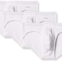 2(x)ist 男士棉质弹力内裤 3件装 透气舒适 低腰设计 Sliq 白色 大