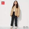 UNIQLO 优衣库 童装男童女童保暖束脚裤长裤内里加绒校服裤子471381 09 黑色 110