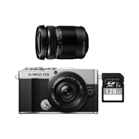 PEN E-P7+14-42+40-150 双镜头 银色 +SUNEAST V30 SD卡 128GB 套装 14-42mm + 40-150mm双镜头+128GB