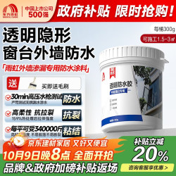 东方雨虹 雨虹防水外墙防水涂料 透明防水胶 补漏王 窗台补漏透明隐形防水 300G 窗台修补防水1.5-3㎡