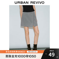 UR秋季女装时尚气质通勤百搭短款A字半裙UWM540001 暖灰 S