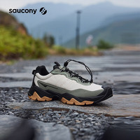 saucony 索康尼 CANYON WLK防泼水越野跑鞋男女户外休闲鞋防滑登山徒步鞋 米绿黑1 41