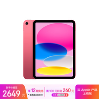 苹果 Apple iPad11英寸 A16芯片2025年款 平板电脑 (128GB WLAN版/学习办公娱乐)粉色
