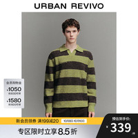UR【HOT】2025冬季男装复古休闲撞色条纹针织衫UMV950028 多色 XL