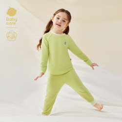 babycare 山茶花保暖内衣套装秋冬宝宝家居服分体睡衣儿童秋衣秋裤