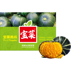 佳农 香甜粉糯 贝贝南瓜  宝菜南瓜礼盒（彩箱）净重 4.5斤 五层瓦楞牛皮纸箱