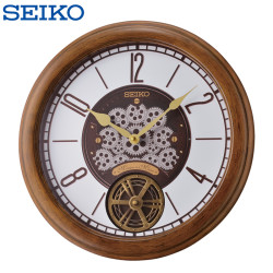 SEIKO 精工 QXM611B 挂钟 14英寸 黑夜停报