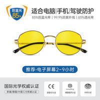 移动端：普利索 Prisma 防蓝光平光眼镜女圆框合金