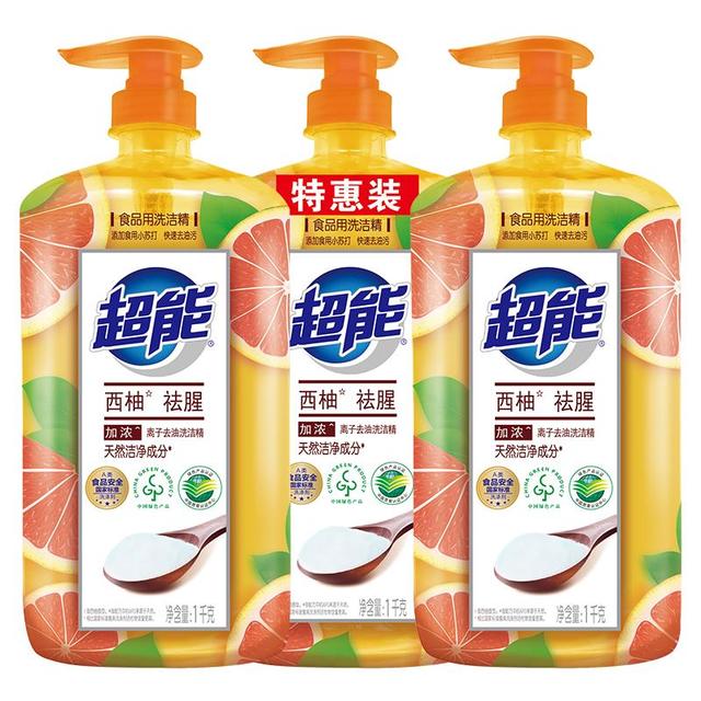 超能 离子去油洗洁精 1kg*3瓶