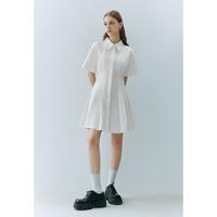 UR UR女装通勤风压褶修身短袖棉质连衣裙UWU740075