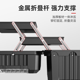 质造五金工具箱收纳零件三层折叠加厚工具箱手提式收纳盒家用电工