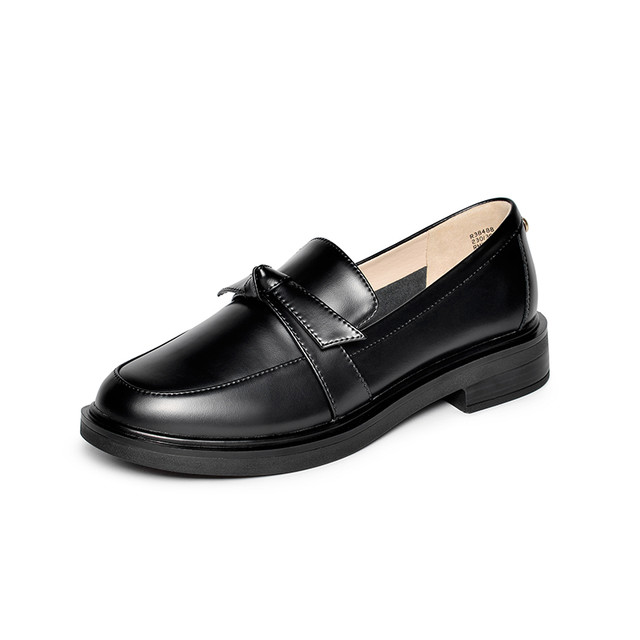 移动端：reemoor 睿慕 2025秋季新款厚底真皮乐福鞋英伦风黑色小皮鞋女鞋