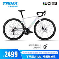 千里达 TRINX 龙卷风700蓝图R9桶轴22速油压碟刹骑行公路车自行车成人男女学生 龙卷风700-水滴座管 22速 远峰蓝