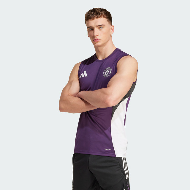 移动端：adidas 阿迪达斯 曼联速干足球训练运动无袖球衣男装夏季新款adidas阿迪达斯官方