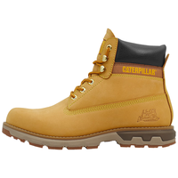 CAT卡特经典大黄靴轻量防泼水升级款男鞋25秋短筒牛皮马丁靴男靴 黄色 41