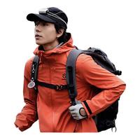 乔丹QIAODAN山神pro冲锋衣男外套运动风衣户外登山防风防雨水连帽夹克 亮橙色 【单冲硬壳】 L