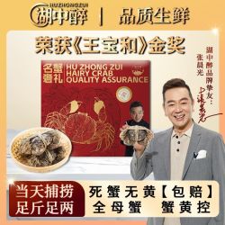 湖中醉 【活蟹】湖中醉大闸蟹鲜活螃蟹全母蟹2.9-2.2两8-10只足斤足两
