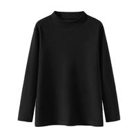 真维斯（Jeanswest）德绒长袖T恤7A级抗菌冬季保暖内穿秋衣男女同款双面绒打底衫 黑#ZS纯色 5XL