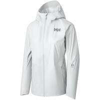 HELLY HANSEN, H/H海丽汉森hh款24夏新轻户外日常防护防水透湿20D轻薄冲锋衣 浅灰色-女 2XL
