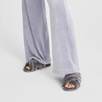 限尺码：UGG 秋冬女士交叉平底露趾茸茸居家室外拖鞋 1123572炭灰色