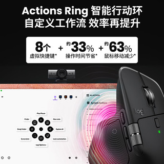 罗技 MX Master 4 无线蓝牙鼠标 浅灰