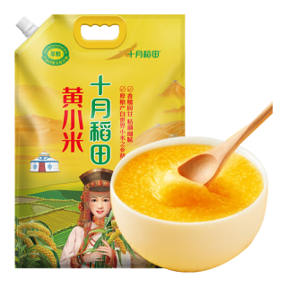 十月稻田 黄小米1kg 原粮产自赤峰市敖汉旗 内蒙古 敖汉小米 小米粥