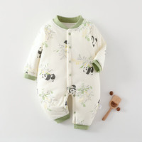 瑄妮薇 婴儿秋冬加厚120g夹棉连体衣长袖宝宝哈衣保暖冬爬服新生儿