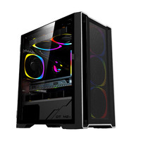 玩嘉 风琴黑色电脑机箱台式机matx小机箱 玻璃侧透/支持240水冷/背线/USB3.0/独立电源仓/防尘易清洗 绝尘玩家黑(MATX主板/240水冷位)