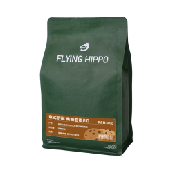 FLYING HIPPO 焦糖曲奇意式拼配咖啡豆拿铁美式油脂丰富现磨浓缩咖啡豆500g 「全网400W杯」焦糖曲奇500g