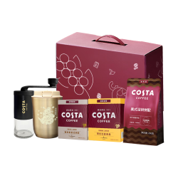 COSTA 咖世家 礼盒首选含焦糖饼干+黄油猫酪饼+挂耳咖啡+琉璃杯组合套装 焦糖饼干挂耳礼盒