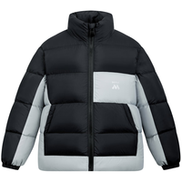 MQD童装三防抗菌绒儿童立领羽绒服冬男童女童羽绒外套 黑色 130 (L)