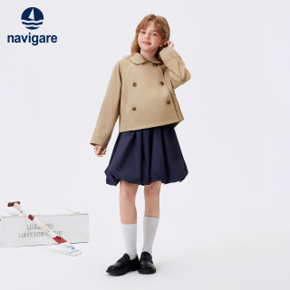navigare 意大利小帆船 女童风衣外套 春日呼唤卡其 120