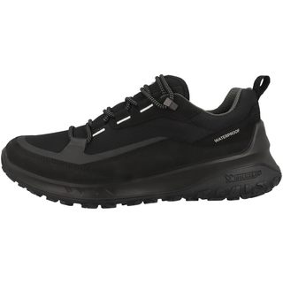 ECCO 爱步 男式 超级地形防水低帮鞋 82425451052 登山鞋 透气 Ultra Terrain Waterproof Low Black 8-8.5