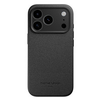 Native Union苹果17皮质手机壳适用iPhone17/16 ProMax皮革保护套防摔超薄全包硬壳MagSafe磁吸款防弯带挂绳 【宇宙黑】手机壳