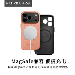 Native Union苹果17皮质手机壳适用iPhone17/16 ProMax皮革保护套防摔超薄全包硬壳MagSafe磁吸款防弯带挂绳 【宇宙黑】手机壳+背带